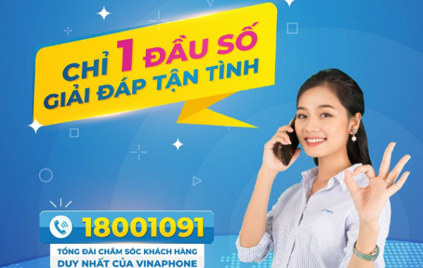 Tổng đài miễn phí duy nhất của VinaPhone : 18001091